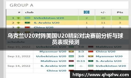 乌克兰U20对阵美国U20精彩对决赛前分析与球员表现预测